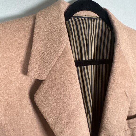 Vtg Old Money Tan Camel Hair Blazer Oxford Clothes Harry Holland Sz 42 Onwentzia - Picture 2 of 16